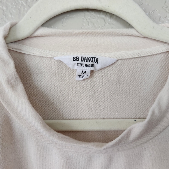 BB Dakota Steve Madden Long Sleeve Oversized Shirt Cream Size M - Picture 4 of 10